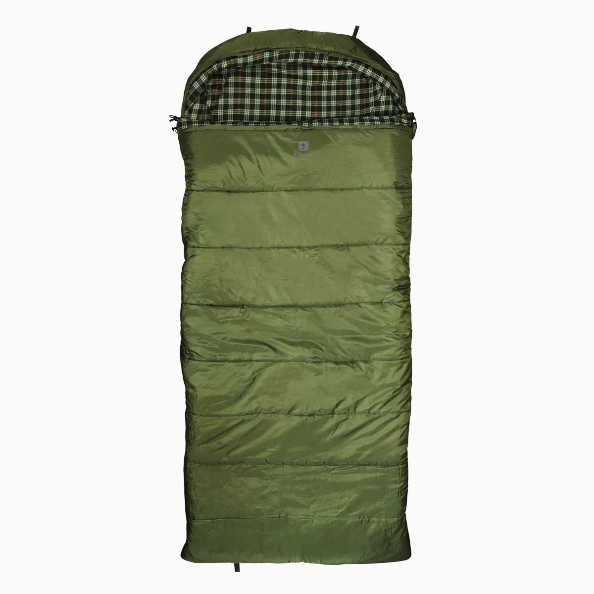 Спальник BTrace Rich -13C/-30C (Зеленый/Клетчатый, 195*35*100 см, LZ)