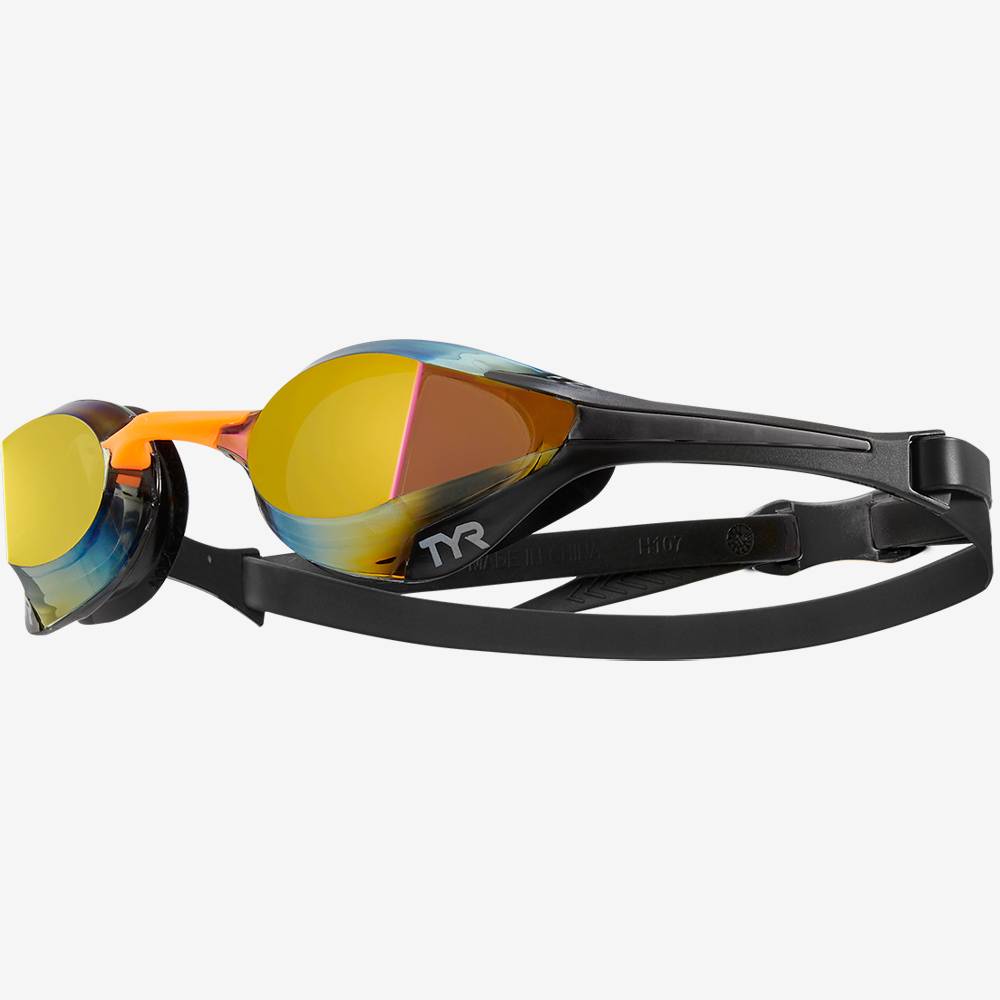 Очки для плавания Tracer-X Elite Racing Mirrored (зеркальные, оранжевые; серый/черный)