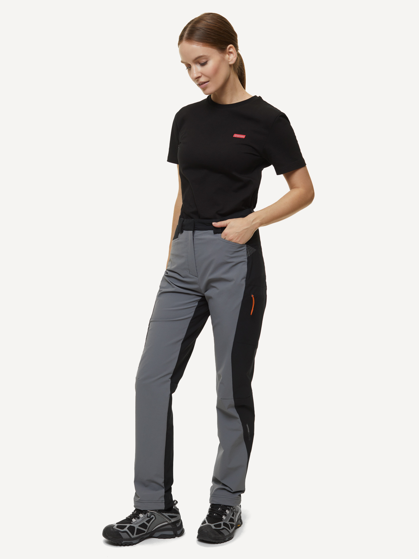 Брюки BASK SFT TREK LADY V2 (Женский; 46; Серый/Черный)