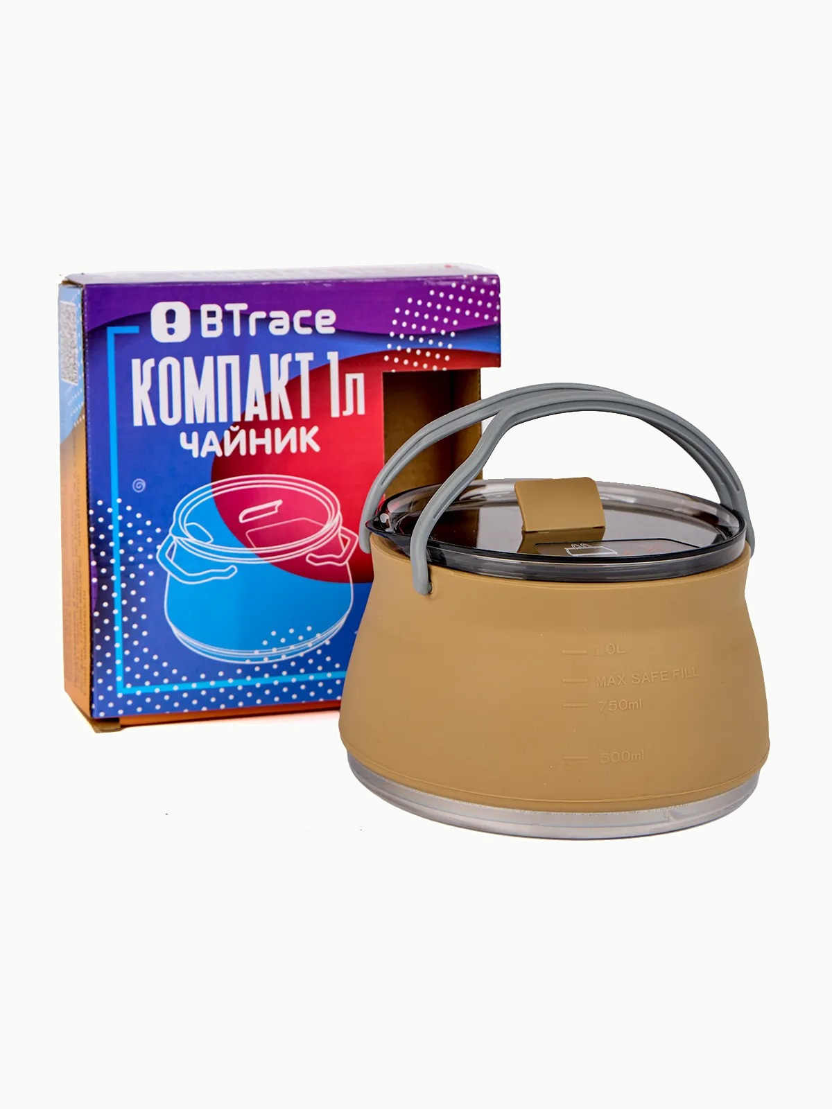 Чайник складной BTrace Компакт 1л (Бежевый) Чайник складной BTrace Компакт 1л (Бежевый)