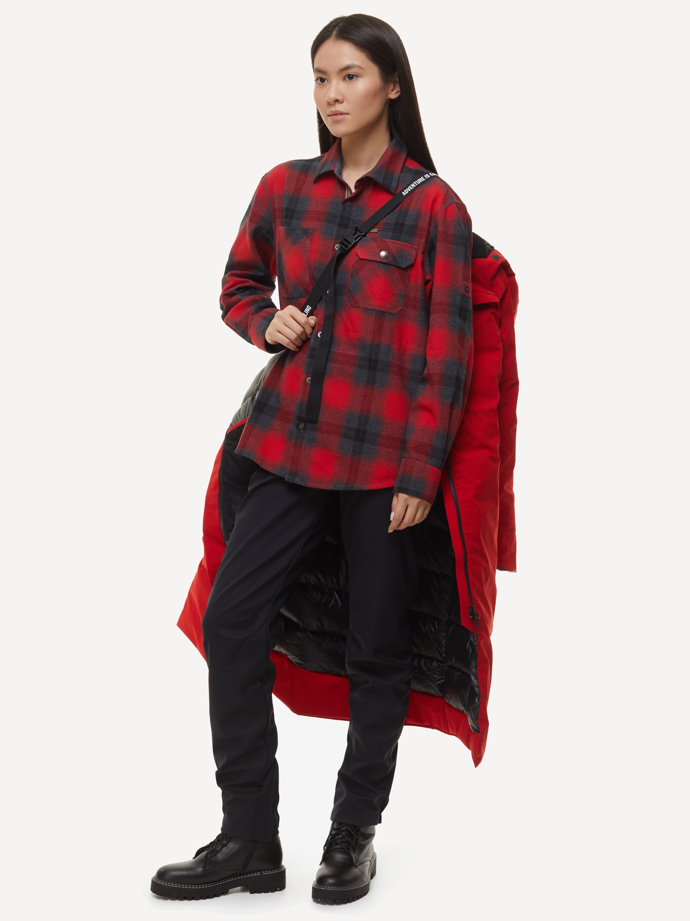 Пуховое пальто BASK FLAME (Женский; 48; Красный) Пуховое пальто BASK FLAME (Женский; 48; Красный)