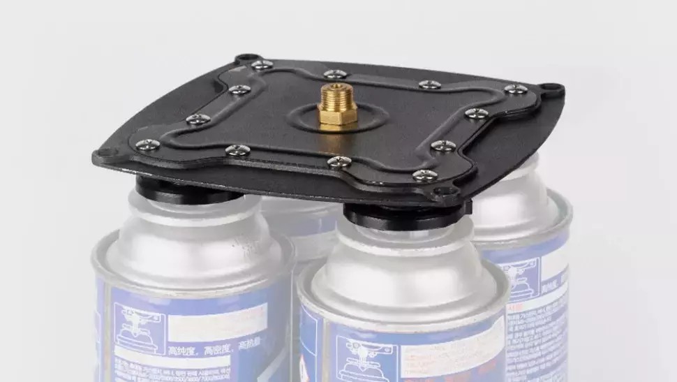 Система для работы 4 Цанговых баллонов BRS-Q5A (Черный, 140х140х35мм)