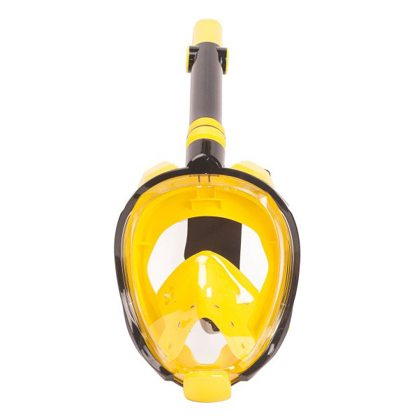Маска полнолицевая для сноркелинга Galaktica Premium (L-XL; черный/желтый/желтый)