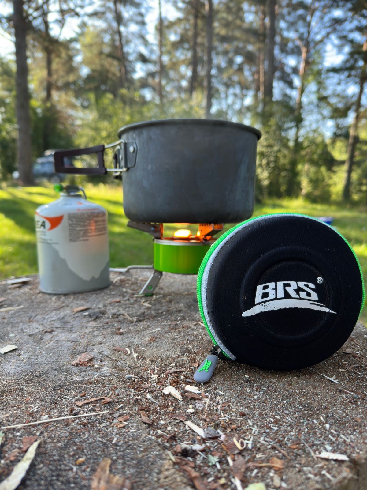 Газовая Горелка BRS-73 Three Star 4.2кВт (Сталь/Зеленый; Ø176мм, H125мм)