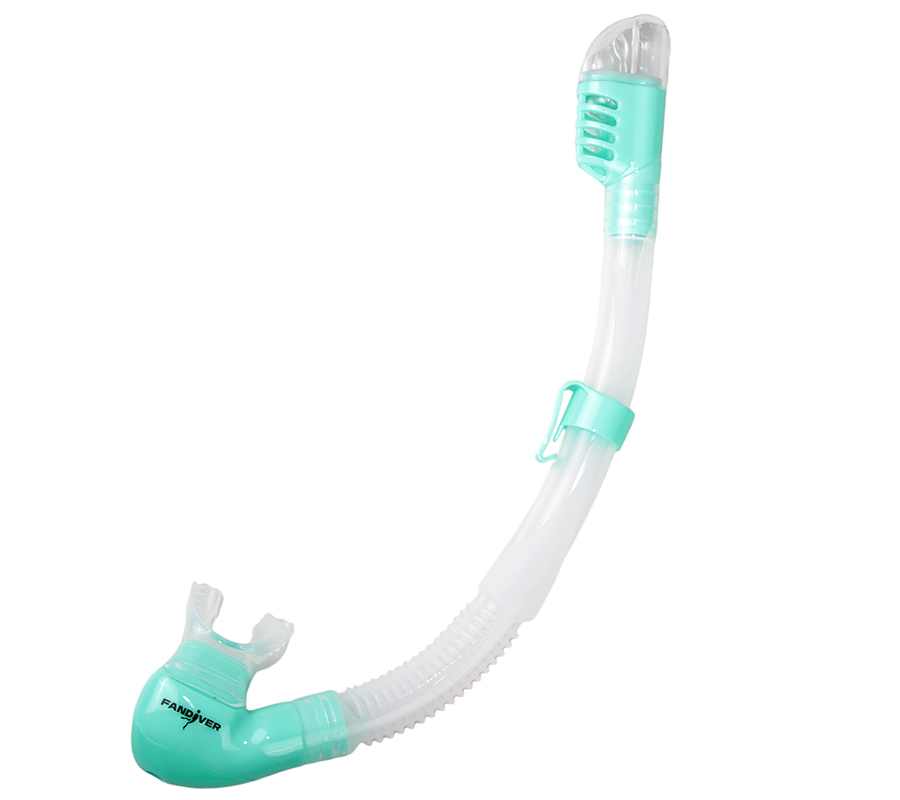 Трубка FanDiver Hyper Dry (прозрачный силикон; бирюзовый) Трубка FanDiver Hyper Dry (прозрачный силикон; бирюзовый)