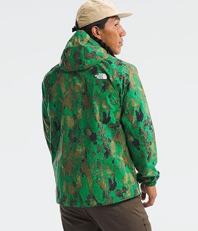 Куртка TNF Antora Rain Hoodie (Мужской; S; OpticEmerald CamoPrint)