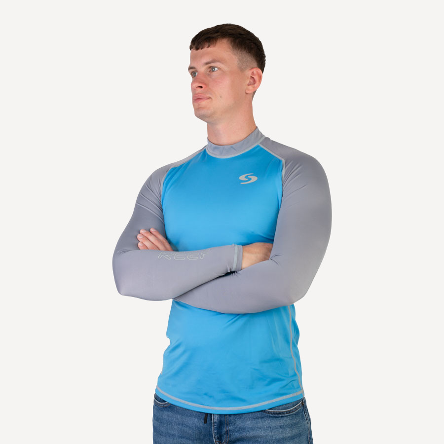 Футболка лайкра Scorpena Reef длинный рукав (Мужской; XL-50; сине-серый)