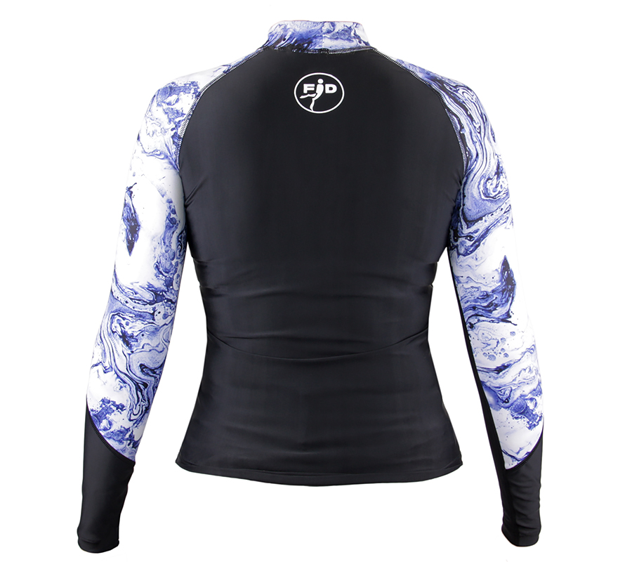 Футболка лайкра FanDiver длинный рукав (Женский; XL; marble purple)