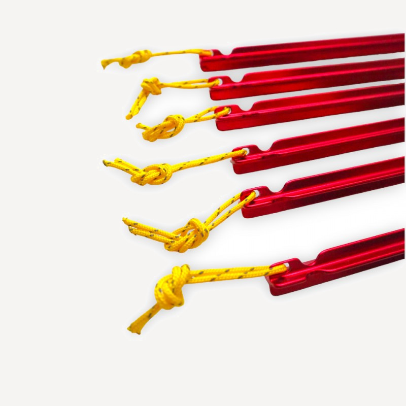 Колья для палатки GORAA AA Four Corner (6 шт, Красные)