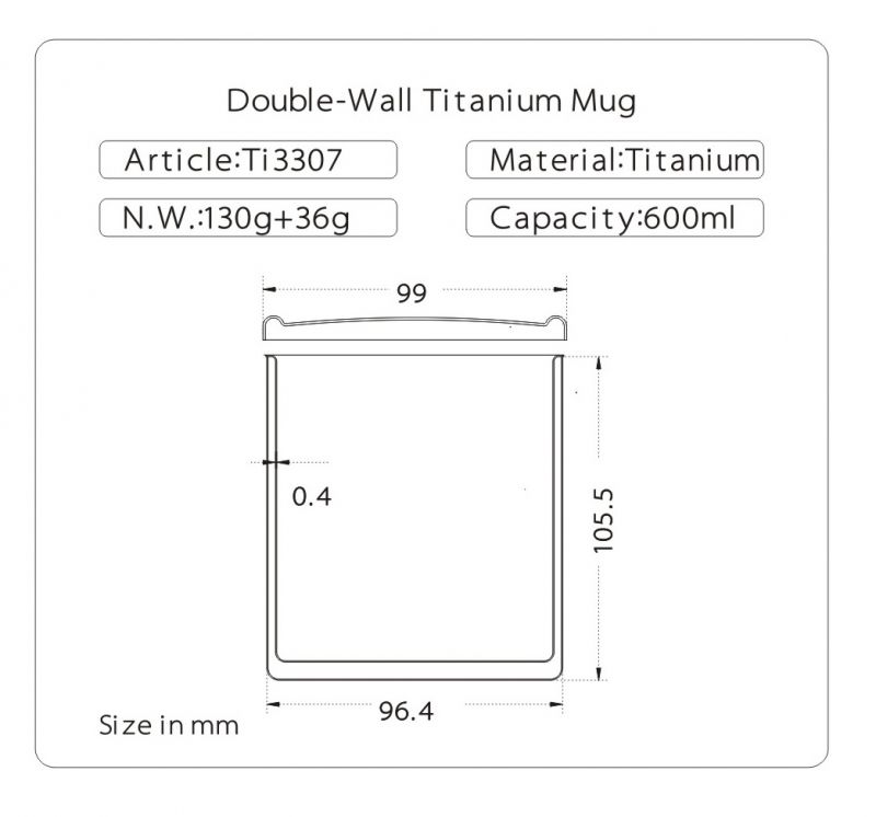 Термостакан GORAA Titanium с крышкой 0.6L Термостакан GORAA Titanium с крышкой 0.6L