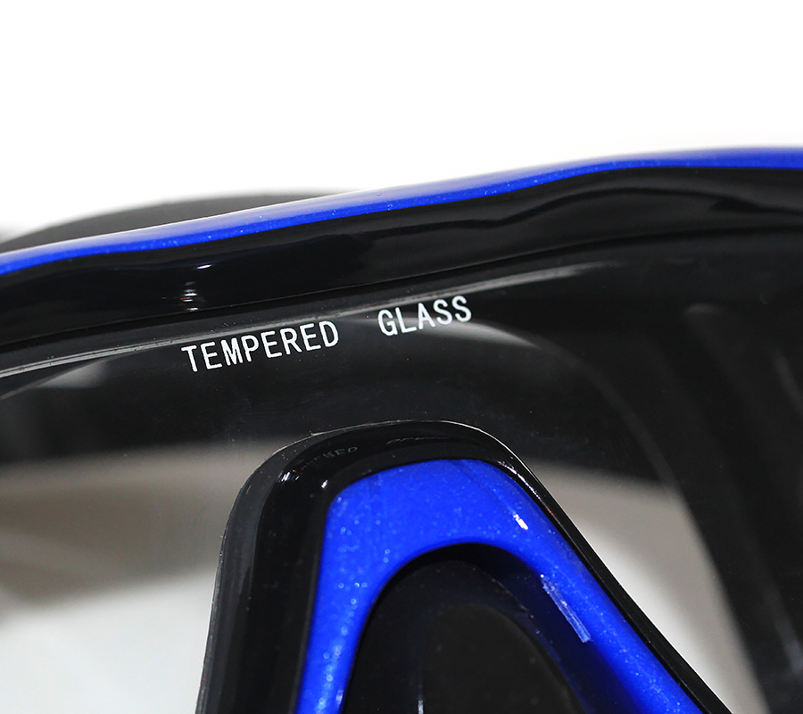 Маска FanDiver F104 (черный силикон; синий)