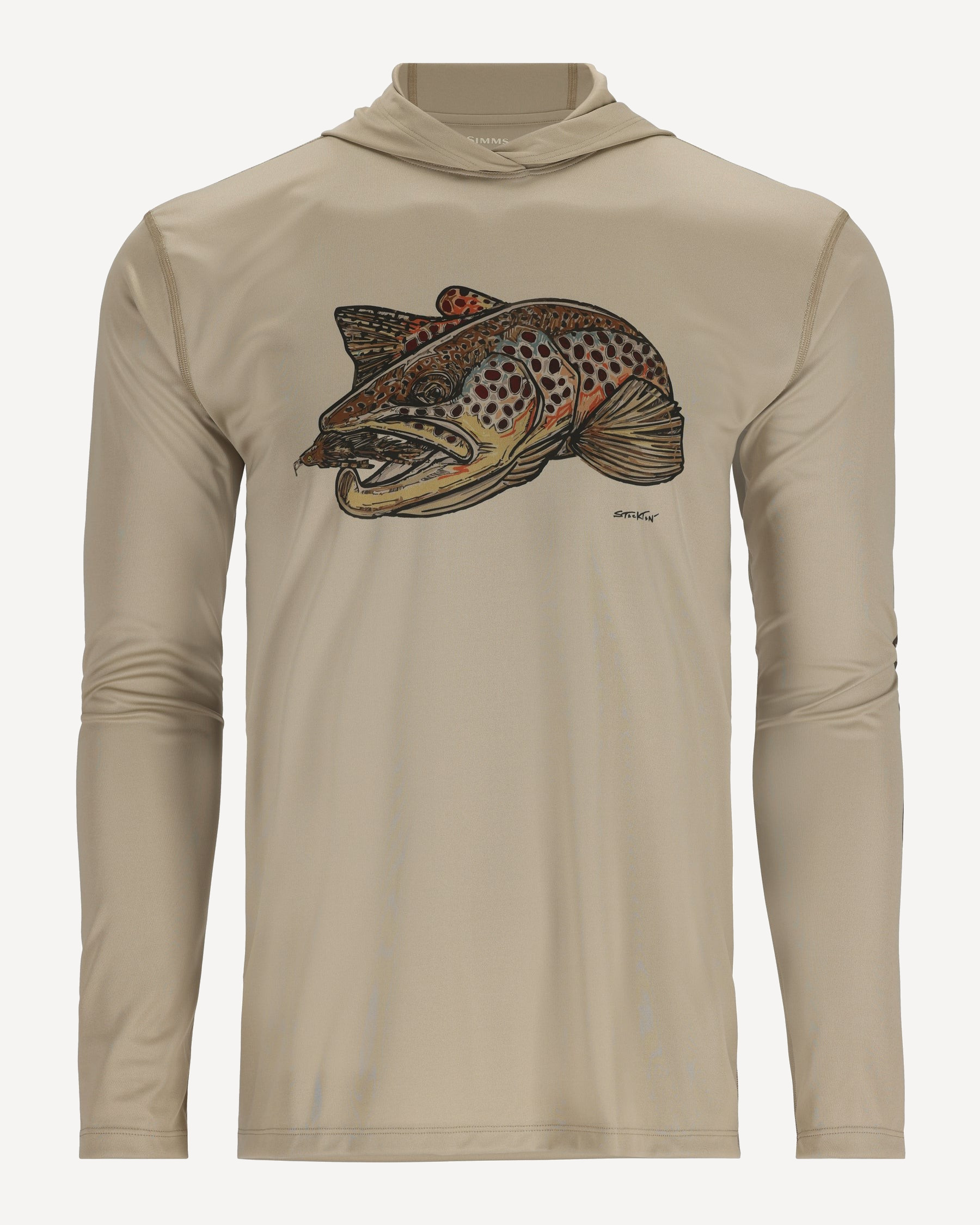 ТермоХуди Simms Tech Hoody - Artist Series (Мужской; XL; Stone/Brown Trout)