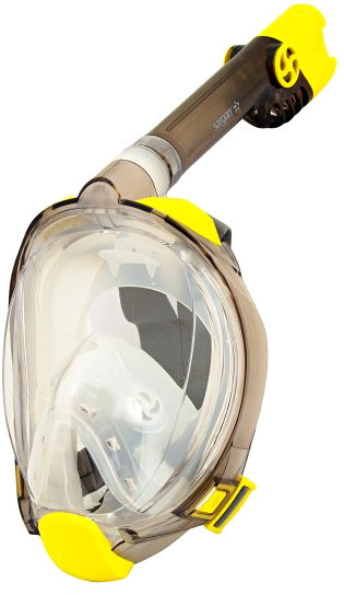 Маска полнолицевая для сноркелинга Galaktica Premium (L-XL; прозрачный/желтый/прозрачный)