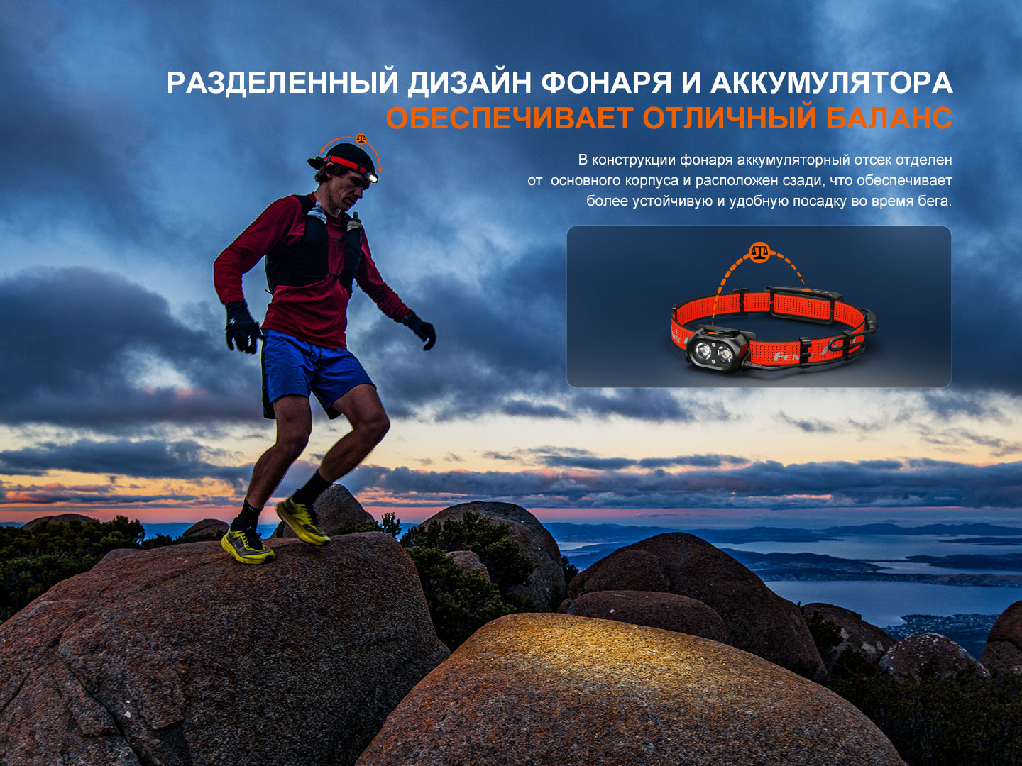 Фонарь налобный Fenix HP12R-T 1300 Lumen (Черный, ARB-L18-4000mAh)