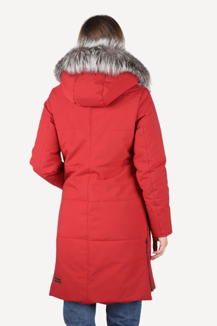 Пальто пуховое Скандия Top Arctic Goose (Женский; 46; Красный без*Меха)