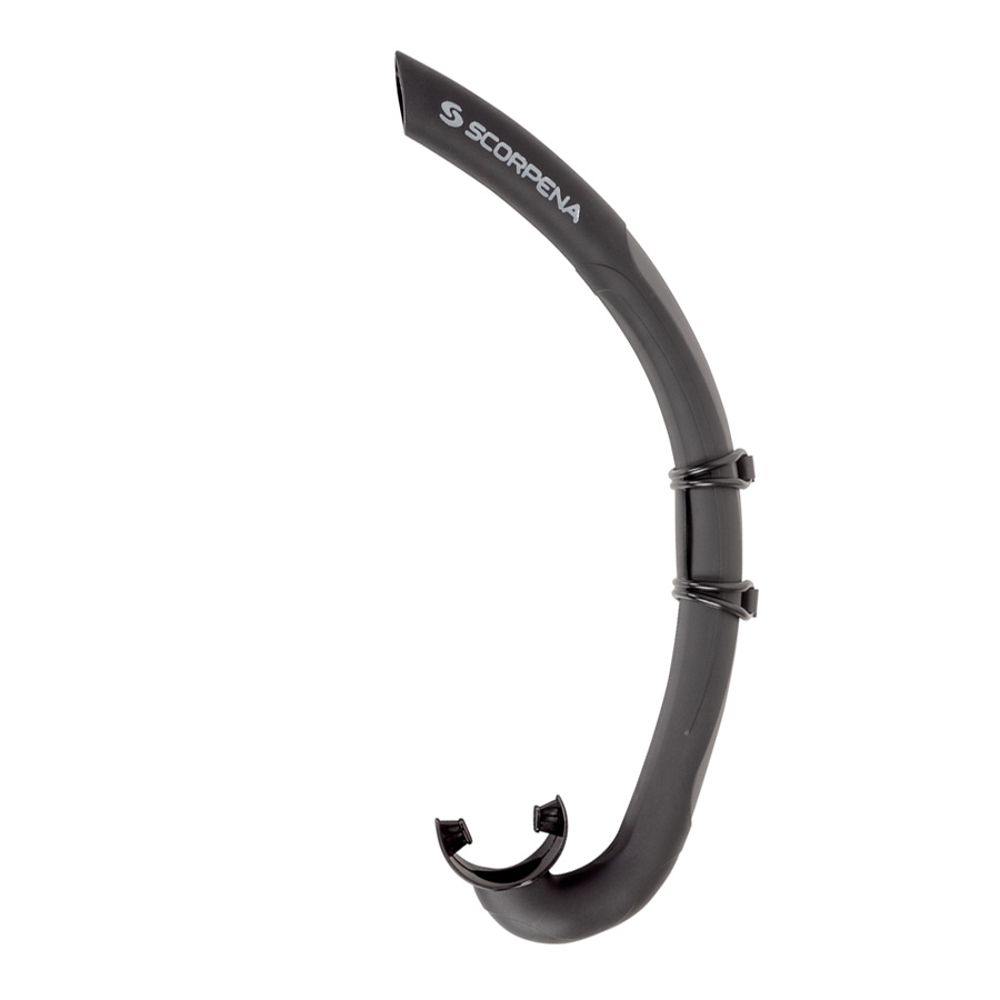 Трубка Scorpena Apnea X двухкомпонентная  (черный силикон; черный)