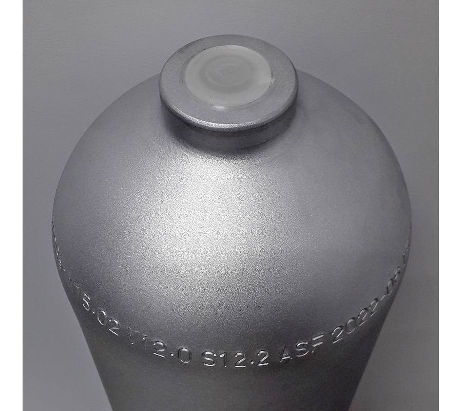 Баллон для дайвинга 12 л алюминиевый, d=184 мм, без вентиля, Alsafe Technology (серый)