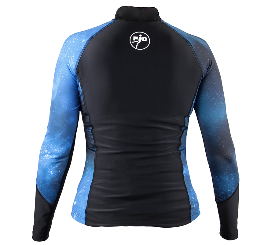 Футболка лайкра FanDiver длинный рукав (Женский; XL; galaxy blue)