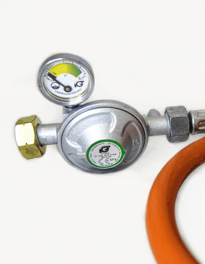 Комплект подключения газ.грилей HPC Grill edition G1/4 (2 метр, Зеленый / Оранжевый)