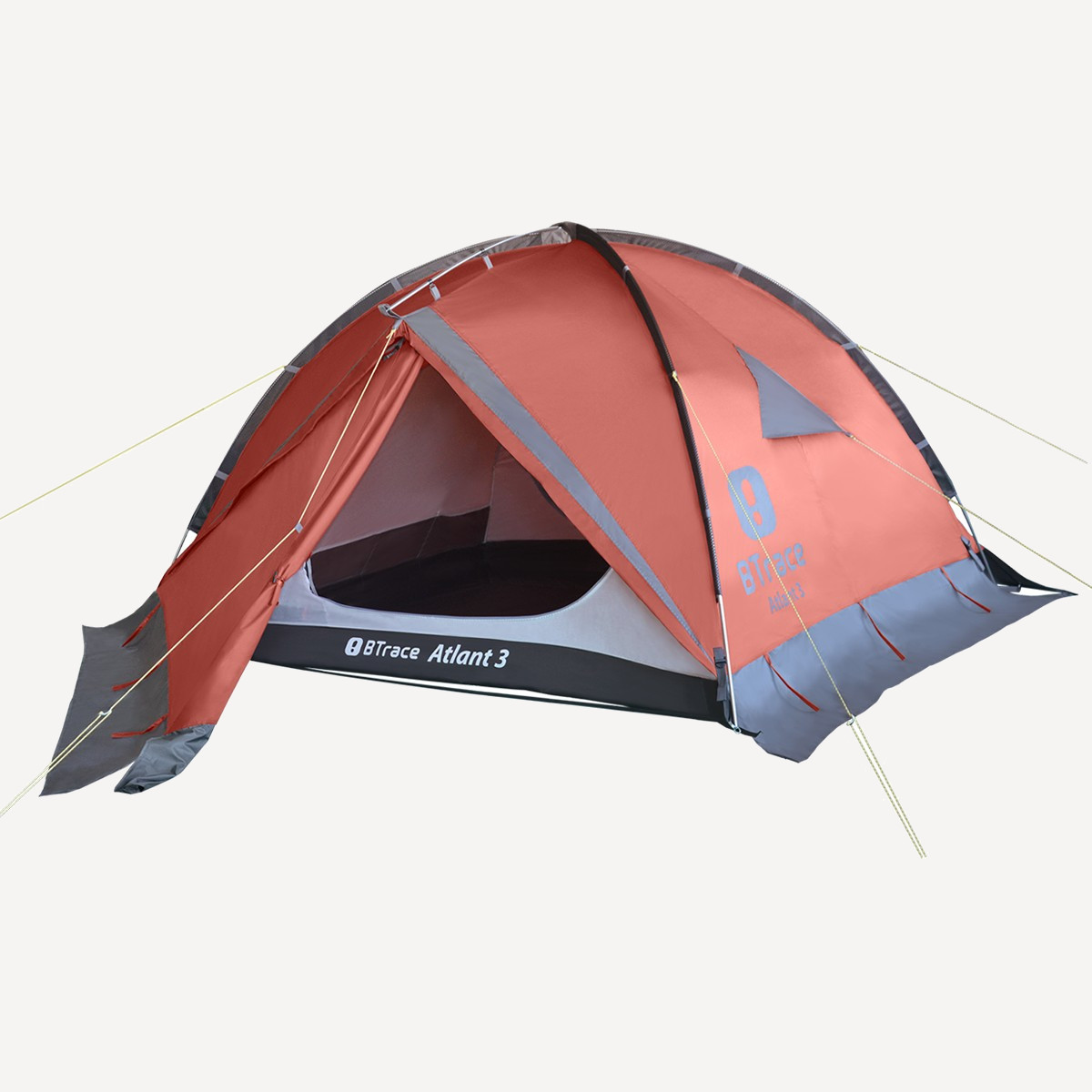 Палатка BTrace Atlant 3 (Красный/Серый, 355*215*105 см)