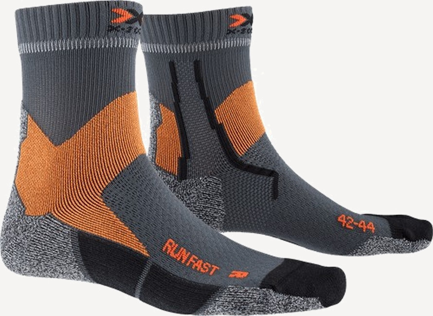 Носки X-SOCKS RUN FAST (; 39-41; G005 pearl grey / sunset orange)