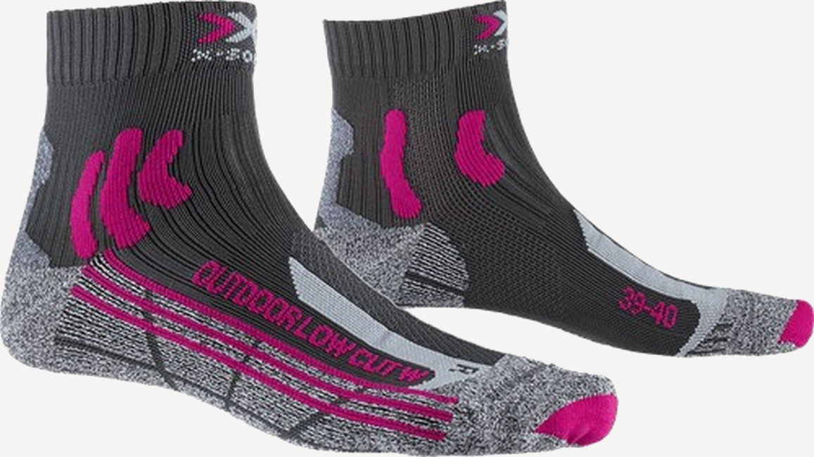 Носки X-SOCKS TREK OUTDOOR LOW CUT WMN (; 39-40; G041 anthracite / fuchsia)