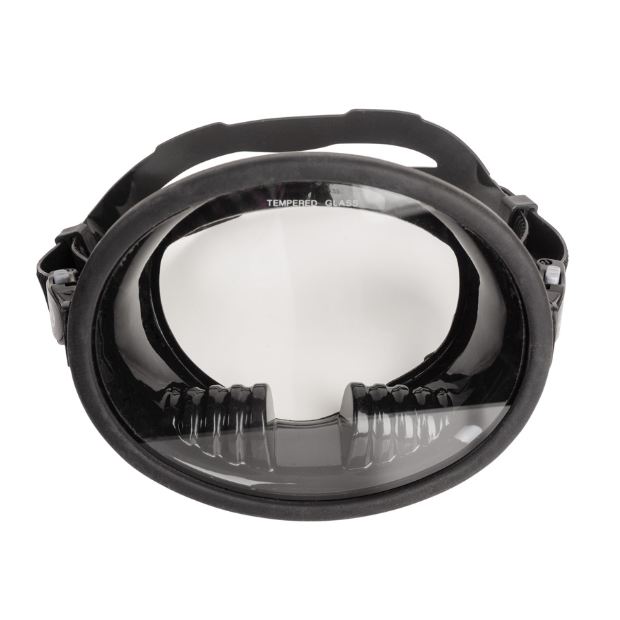 Маска Scorpena O2 овальная (черный силикон; черный)