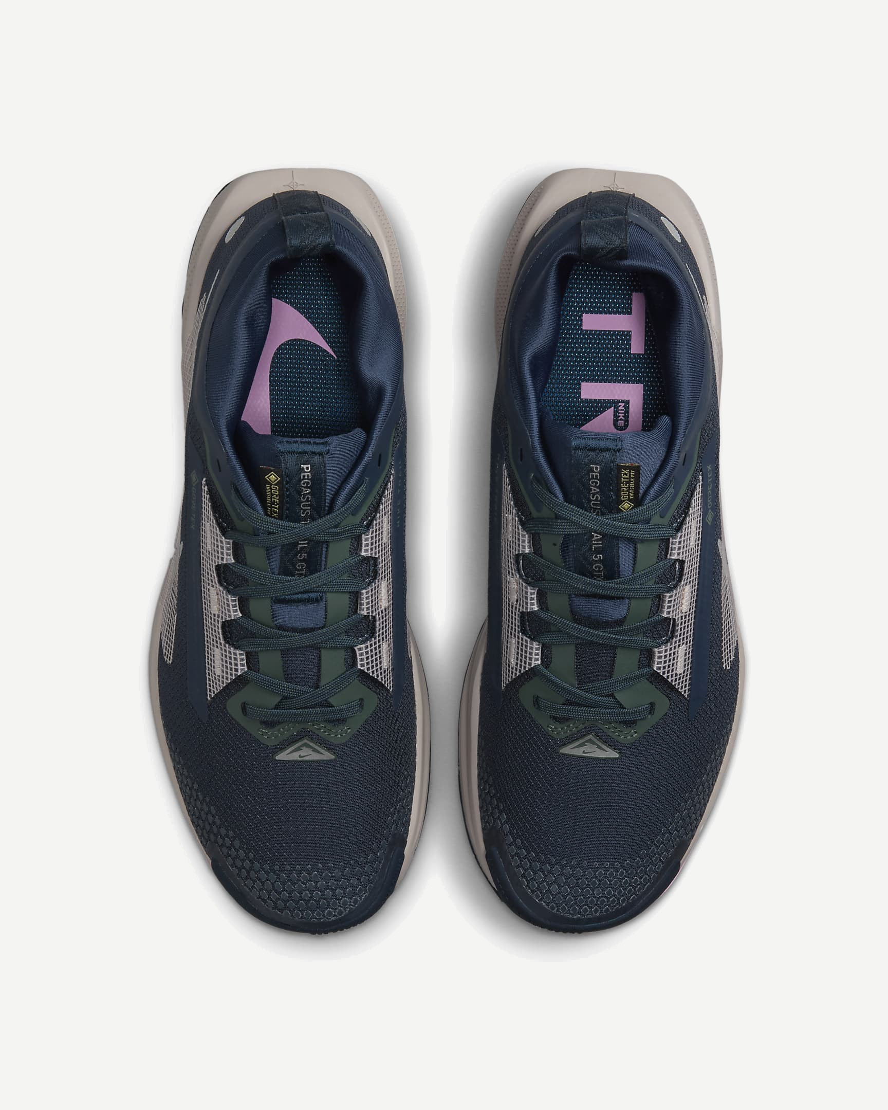 Кроссовки REACTX PEGASUS TRAIL 5 GTX Ws (RU 37.5 EU 38.5 USw 7.5 СМ 23.7; armoury navy/vintage green/platinum violet/armoury navy)