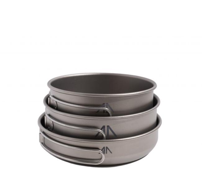Набор посуды 3-Piece Titanium Pot and Pan Cook Set 