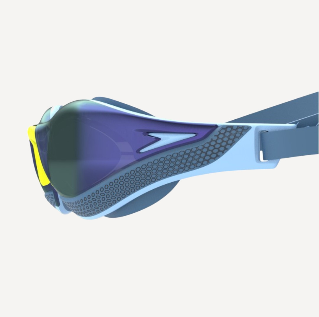 Очки для плавания Speedo Fastskin Pure Focus Mirror (зеркальные; синий/желтый)