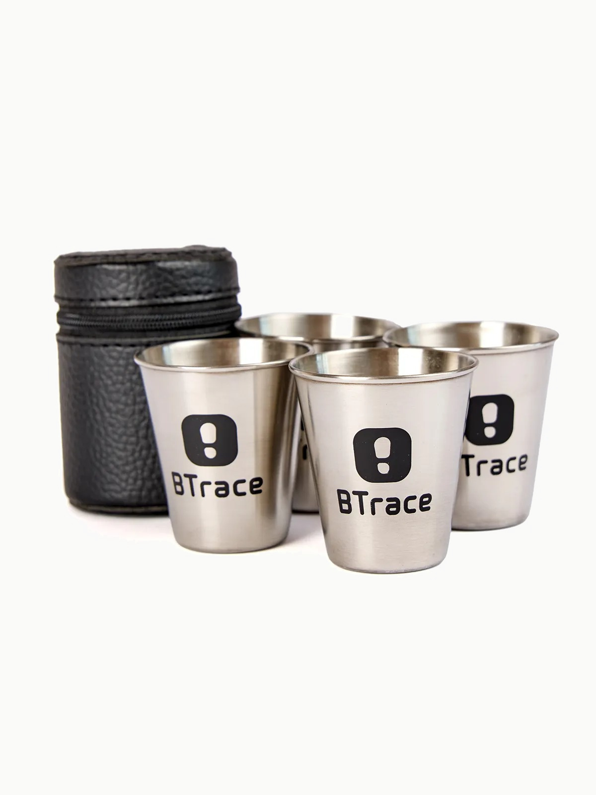 Набор стопок BTrace 4шт*80 мл (стальной) Набор стопок BTrace 4шт*80 мл (стальной)