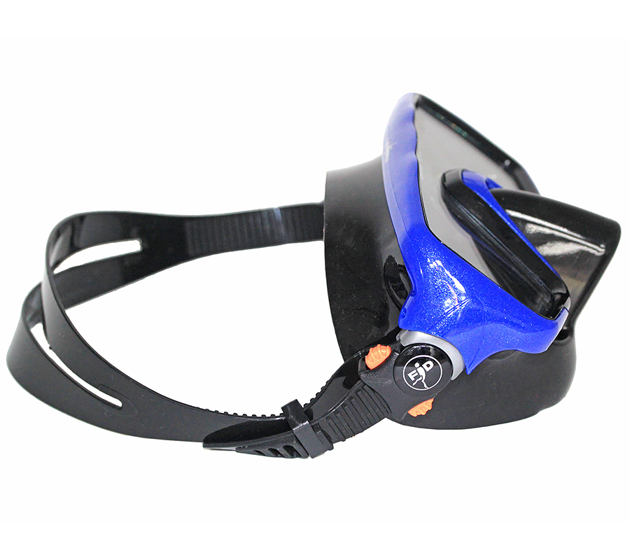 Маска FanDiver F104 (черный силикон; синий)