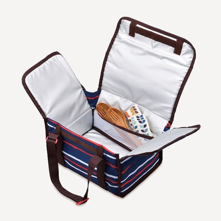 Термосумка с контейнерами Thermos DJF-4003 (Navy Stripe / Green(2,5L), Red(0,95L), Yellow(0,42L))