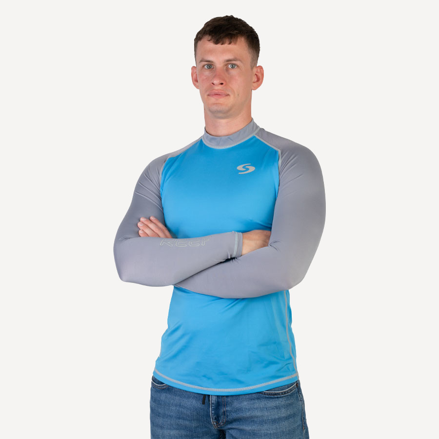 Футболка лайкра Scorpena Reef длинный рукав (Мужской; XL-50; сине-серый)