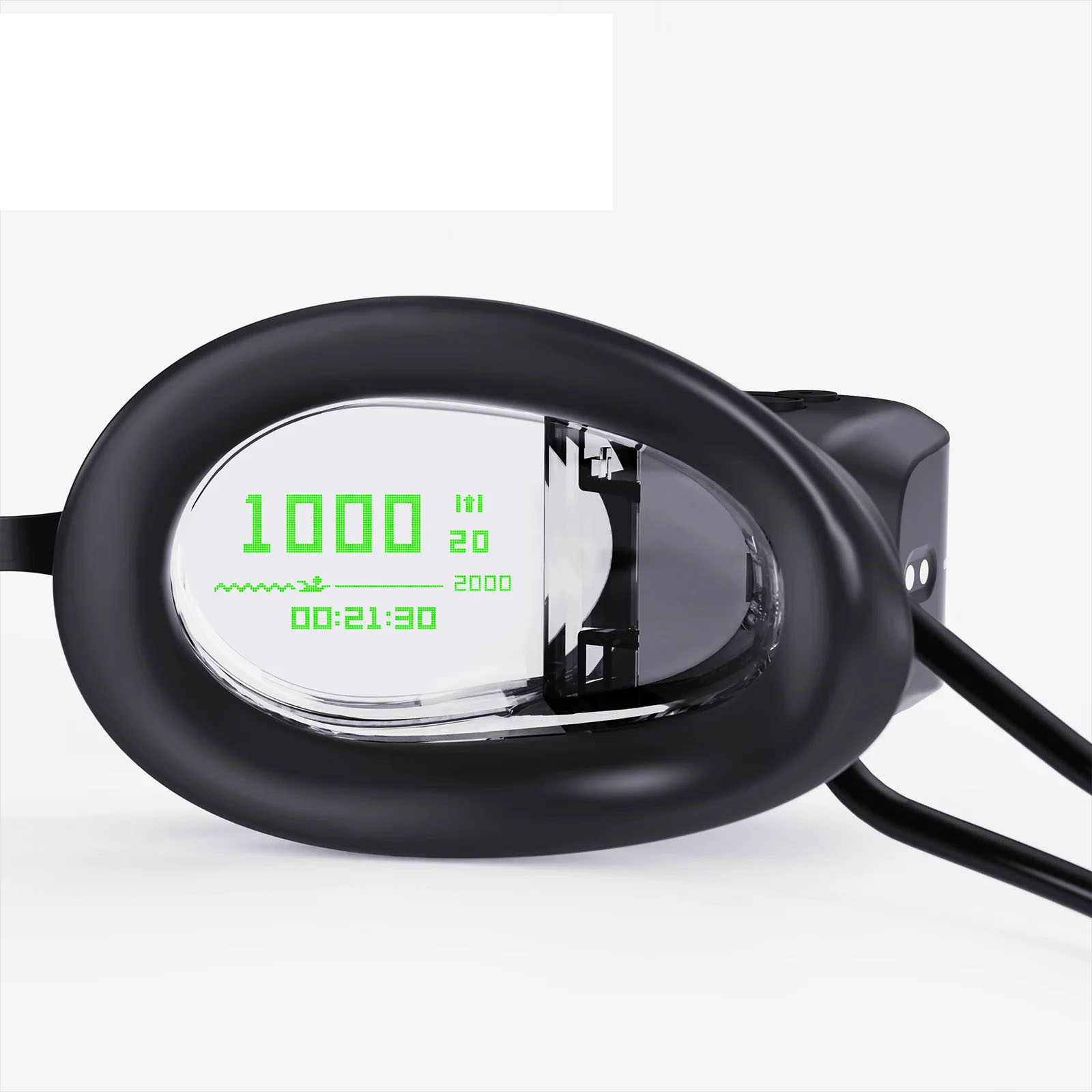 Смарт очки для плавания Holoswim 2s (прозрачные линзы; Black)