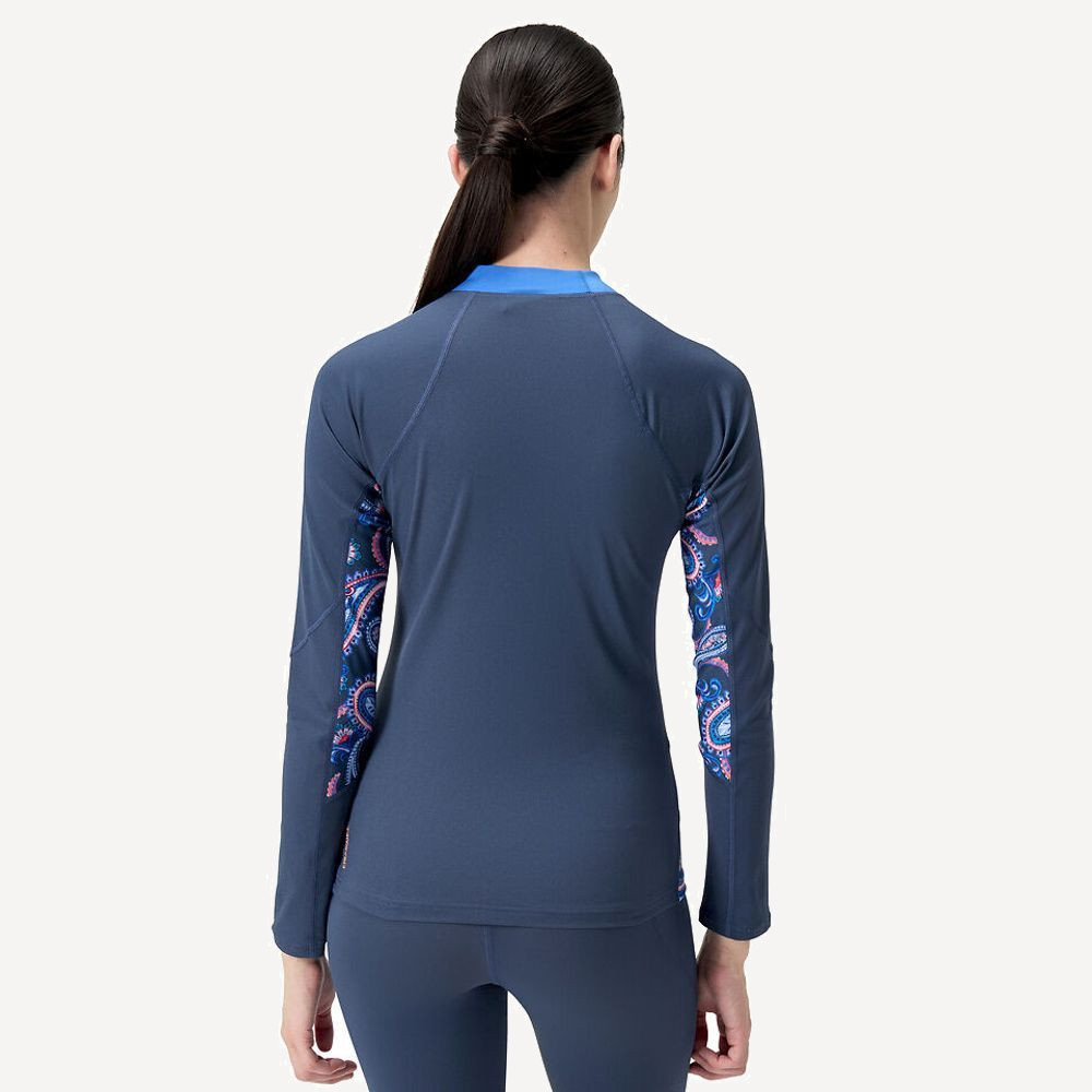 Футболка лайкра Speedo Long Sleeve Rash Top длинный рукав (Женский; XS; синий/мультиколор)