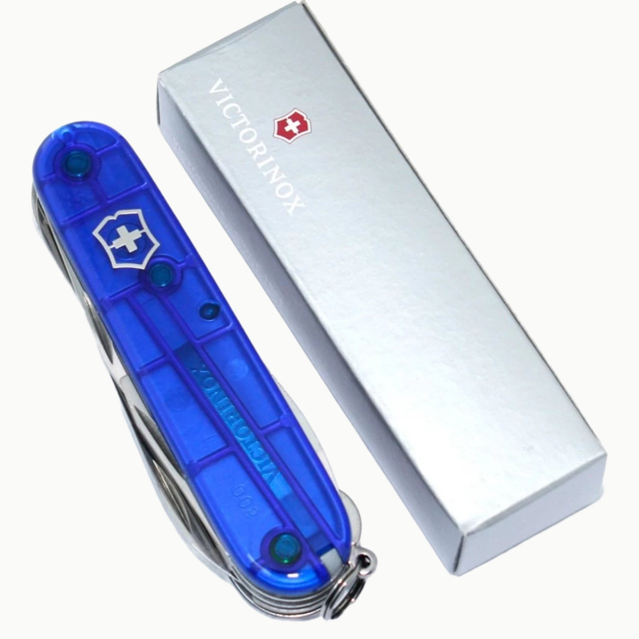 Нож Victorinox Huntsman, 91мм, 15 функций (Синий прозрачный)