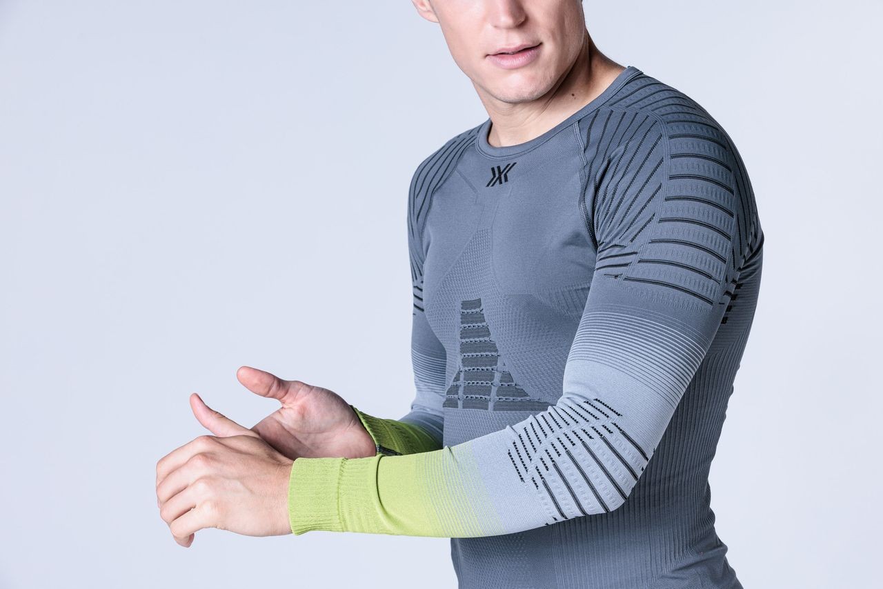 Т/Б Верх X-Bionic INVENT Graphics Shirt LS Man (L; G816 Rhino_Grey/Light_Grey/Canary)