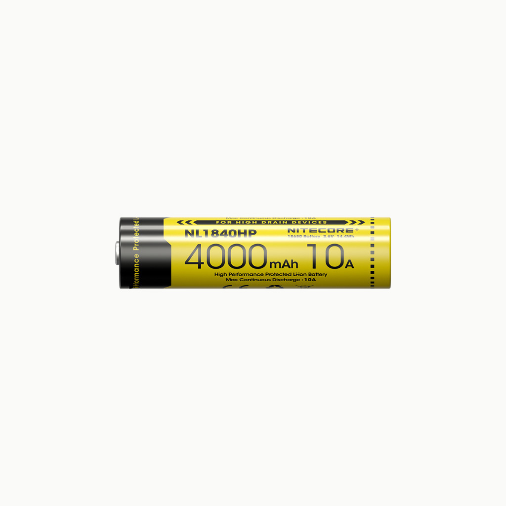 Аккумулятор NiteCore NL1840HP 18650 10A (Li-Ion 4000mAh*3.6V=14,4Wh) Аккумулятор NiteCore NL1840HP 18650 10A (Li-Ion 4000mAh*3.6V=14,4Wh)