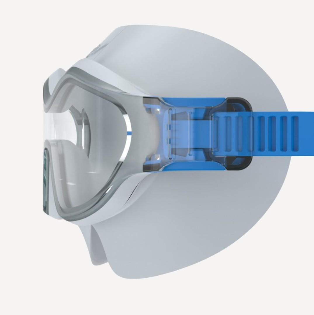 Очки для плавания Speedo Hydrosity Swim Mask (прозрачные; Серый/Голубой)