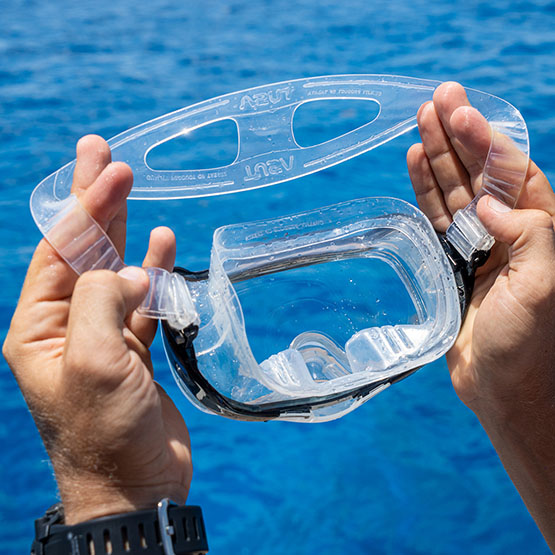 Комплект маска+трубка UCR-3325P, в сумке (прозрачный силикон; FB)