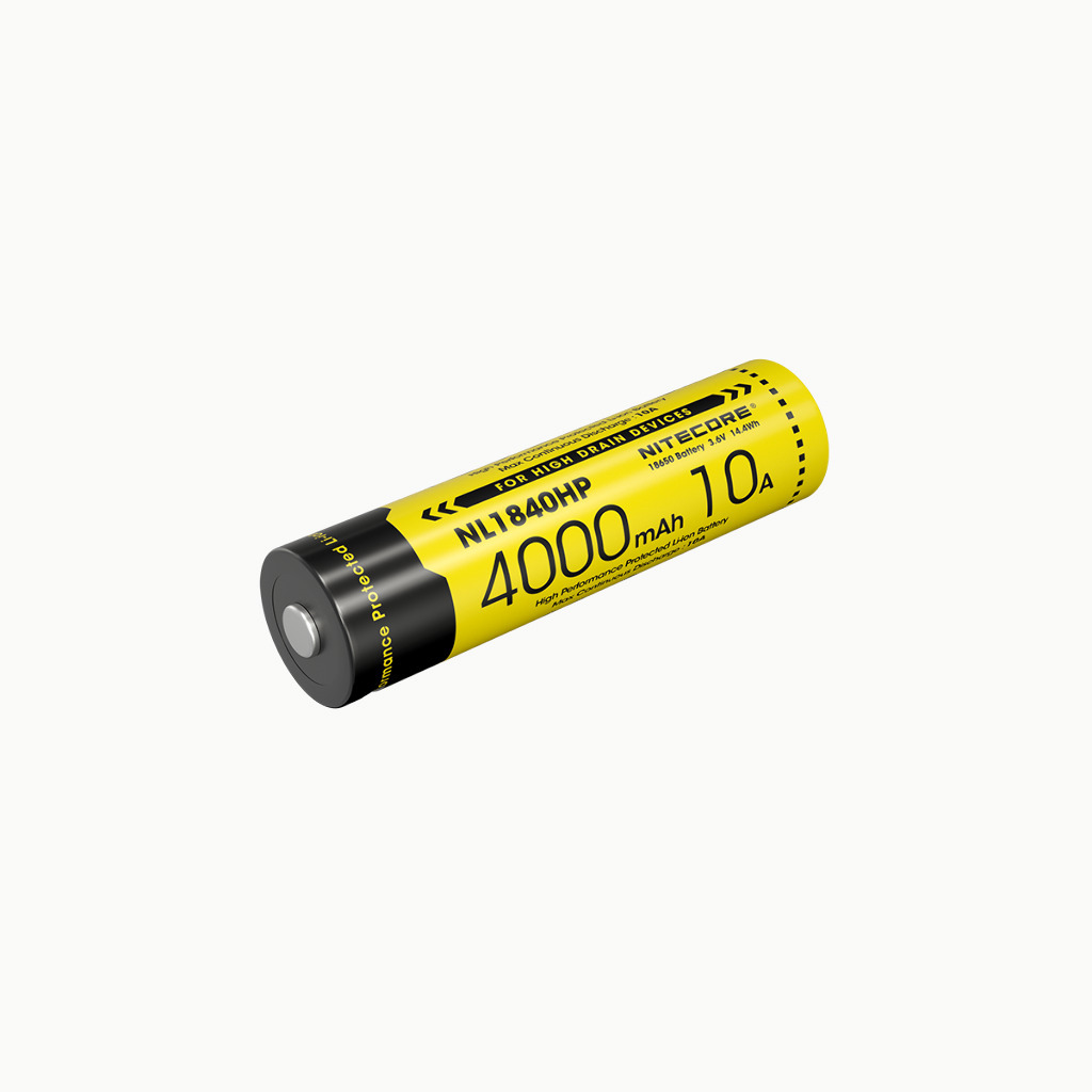 Аккумулятор NiteCore NL1840HP 18650 10A (Li-Ion 4000mAh*3.6V=14,4Wh) Аккумулятор NiteCore NL1840HP 18650 10A (Li-Ion 4000mAh*3.6V=14,4Wh)