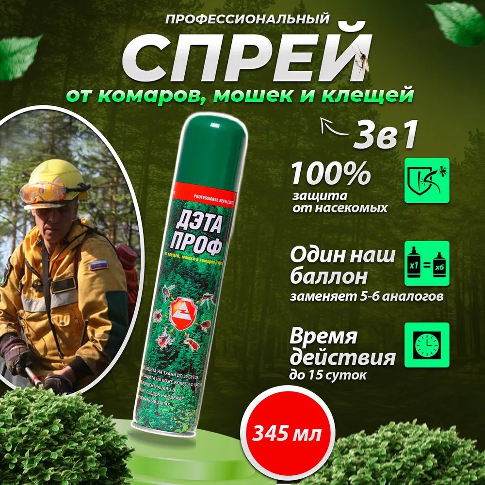 Аэрозоль ДЭТА-Проф 3-в-1_345мл (ДВ30%)
