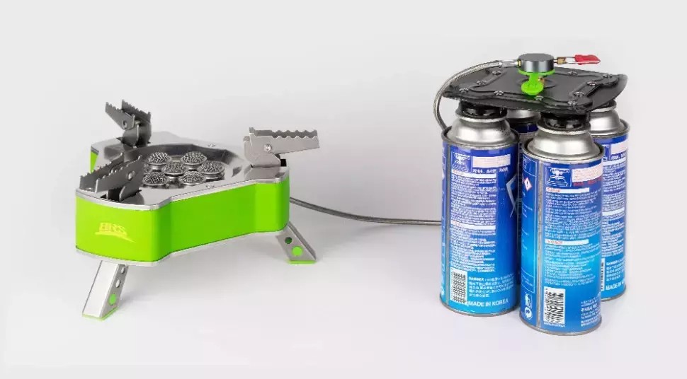 Система для работы 4 Цанговых баллонов BRS-Q5A (Черный, 140х140х35мм)