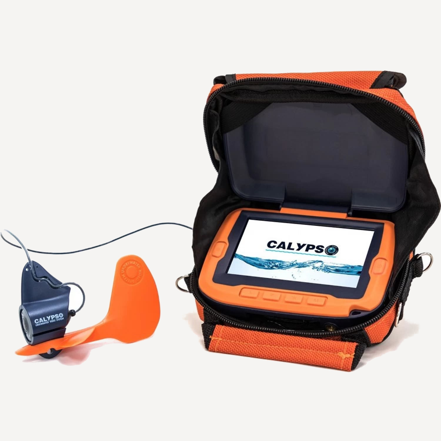 Подводная видеокамера CALYPSO UVS-03 PLUS 8Gb (Оранжевый/Синий; LCD 4,3"(960х480))
