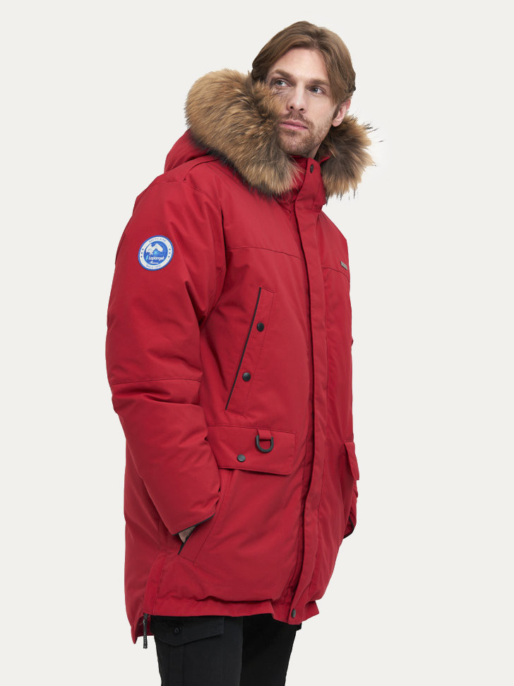 Пуховик Берген Top Arctic Goose мех ЧБК (Мужской; 56; Красный)