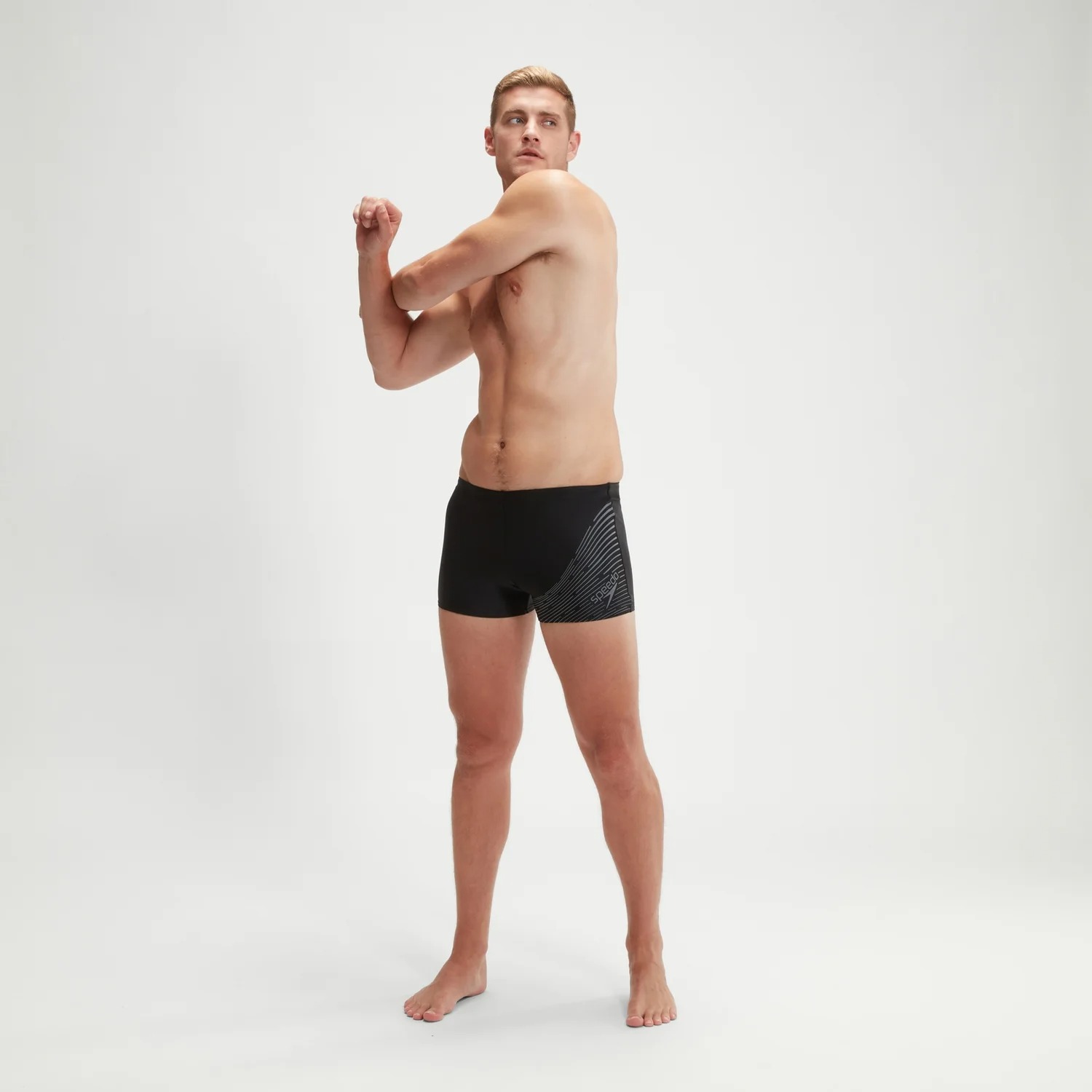 Плавки-шорты Speedo Medley Logo Aquashorts (Мужской; 34 (50); черный/серый)