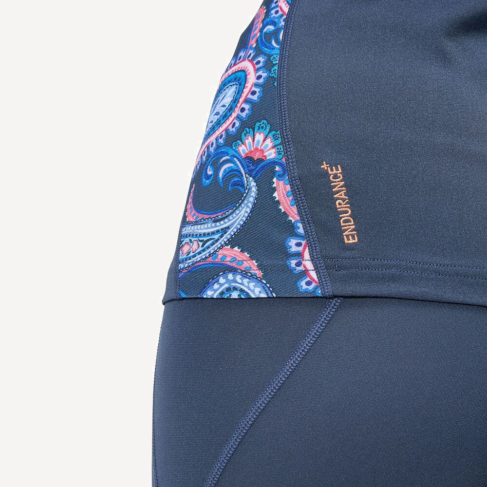 Футболка лайкра Speedo Long Sleeve Rash Top длинный рукав (Женский; XS; синий/мультиколор)