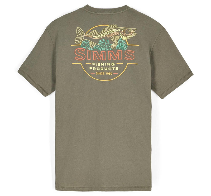 Футболка Simms Neon Draft T-Shirt (Мужской; S; Army Green)