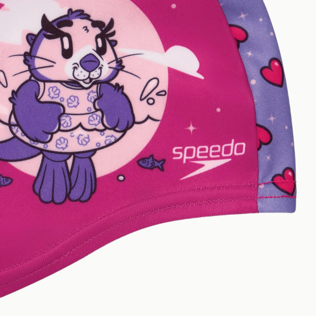 Шапочка для плавания Speedo Printed Polyester детская, текстиль (розовый/фиолетовый)
